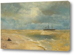    Морской пейзаж с парусником. 1899