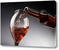   Постер Бокал с розовым вином