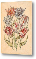   Картина Семь тюльпанов, три божьи коровки 