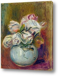  Натюрморт с дыней и вазой с цветами