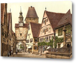    Башня Святого Марка, Ротенбург (т.е. об-дер-Таубер), Бавария, Германия. 1890-1900 гг