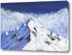   Картина Горная вершина в облаках