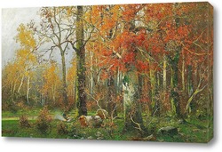   Картина В осеннем лесу