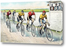   Постер Велосипедисты, финиш 