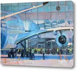   Картина Перрон в аэропорту Домодедово