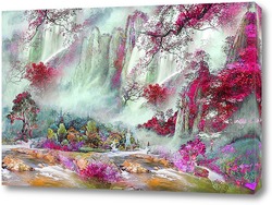   Постер Прекрасный водопад