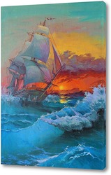    Картина "Парусник на море"