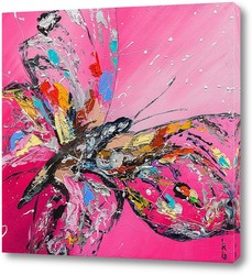  Постер Бабочка на розовом