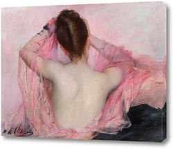   Картина Красота с розовой вуалью