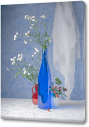   Постер Натюрморт с синей бутылкой.
