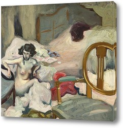   Картина Молодая дама в спальне