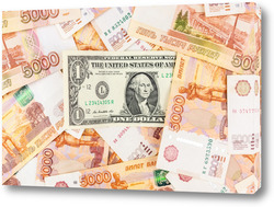    Background of rubles and dollars	
