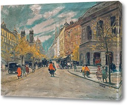   Картина Лондон, уличная сцена