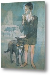   Постер Мальчик с собакой.1905г.