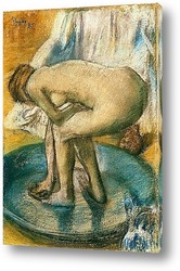   Постер Женщина,купающаяся в тазу