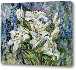   Картина Белых лилий цветы молчаливые...