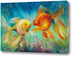   Постер "Пара золотых рыбок"