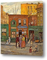   Картина Магазины в Гарлеме, Нью-Йорк