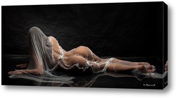   Постер Девушка в мокрой ткани