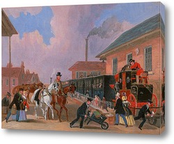   Постер Лаут Лондон Королевская почта Путешествие на поезде из Питерборо