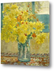   Постер Жёлтые хризантемы