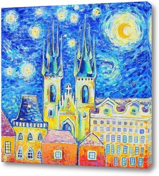  Картина Ночь над Прагой