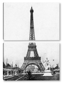 Модульная картина Эйфелева башня на Всемирной выставке,1890-е.