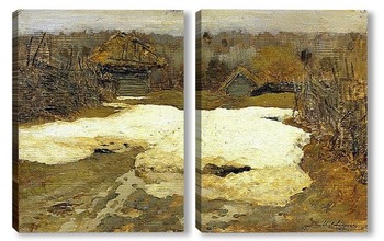Модульная картина Последний снег. Саввинская слобода. 1884