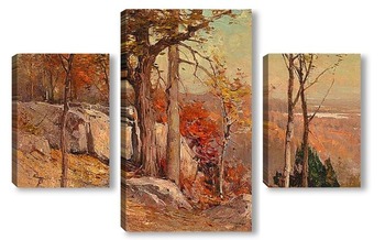 Модульная картина Осень с видом на долину