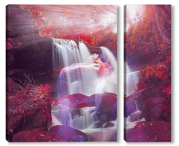 Модульная картина Удивительный водопад