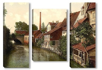 Модульная картина  Хильдесхайм, Ганновер, Германия.1890-1990 гг