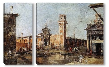 Модульная картина Вход в арсенал города Венеции