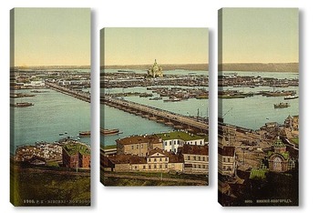  Древний Париж и перспективы мостов, 1900, Париж, Франция
