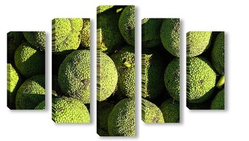 Модульная картина Зеленые плоды деревьев