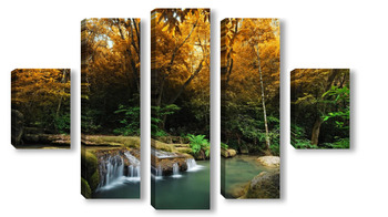 Модульная картина Водопады и леса 96484