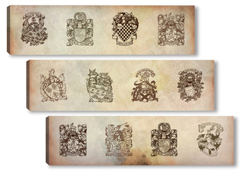 Модульная картина Фамильные гербы
