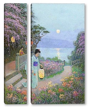Модульная картина Японский сад