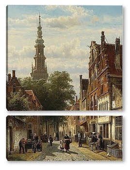  Делфтси Ваарт и Санкт-Лоран-церкви в Роттердаме