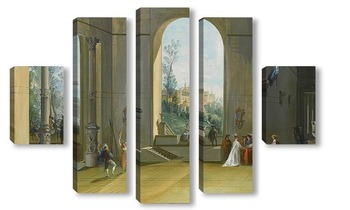 Модульная картина Интерьер замка