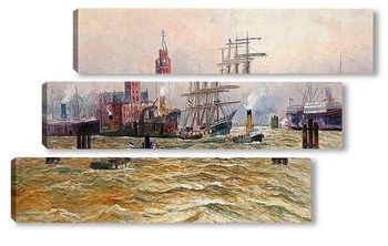 Модульная картина Порт Гамбург