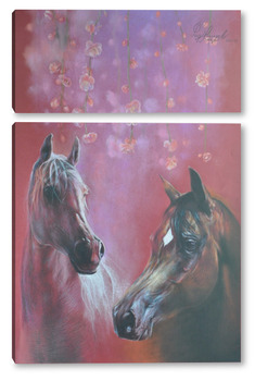 Модульная картина два коня