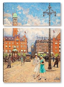 Модульная картина Ратушная площадь, Копенгаген