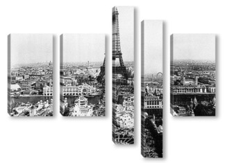 Модульная картина Париж - вид сверху