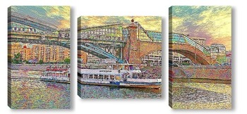 Модульная картина Москва река.