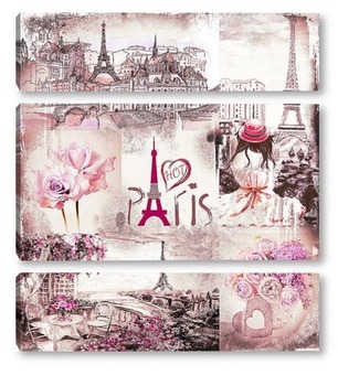 Модульная картина Прекрасный Париж