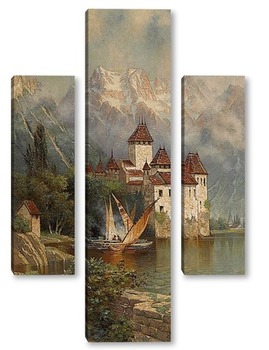 Модульная картина Замок Шильон, Швейцария, 1897