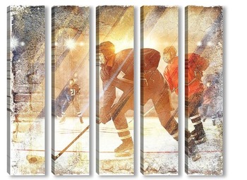 Модульная картина Игра в хоккей