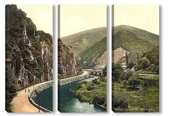 Модульная картина  Рейн, Германия.1890-1900 гг