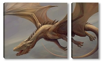 Модульная картина Полет дракона