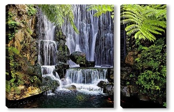 Модульная картина Тропический водопад